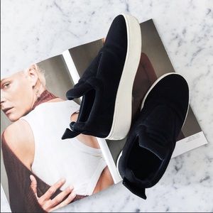 Céline Platform Slip on Black Suede Sneaker 8.5
